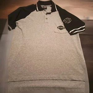 Harley-Davidson Fort Meyers , Florida Short Sleeve Polo Shirt Men's M Gray - Picture 1 of 4