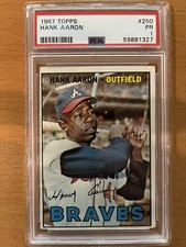 1967 Topps #250 Hank Aaron PSA 1 Atlanta Braves Goat HOF New Slab Fast Ship MLB