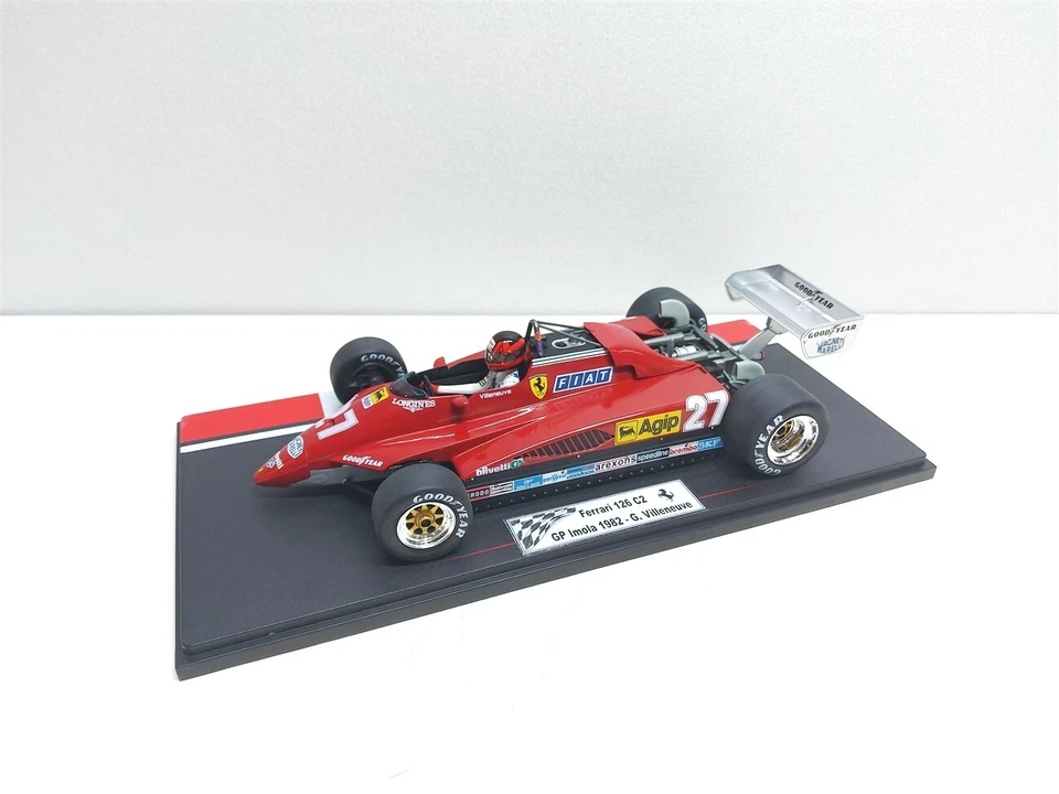 Ferrari 126 C2 F1 GP Imola 1982 #27 G. Villeneuve - 1/18 Artigianale base MCG - Immagine 1 di 4