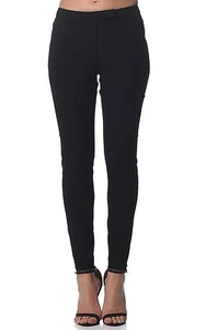 Arthur Galan Women Skinny Black Cotton Blend Pants - AU6,8,10,12 - Bild 1 von 4