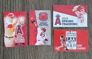 MIKE TROUT Spring Training Schedule LOT 4 Los Angeles Angels Cactus League 2014 - Picture 1 of 5