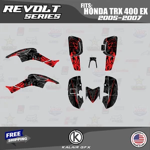 Graphics Kit for HONDA TRX400EX (2005-2007) 16MIL REVOLT-Red - Picture 1 of 6