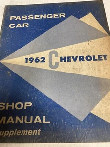 Chevrolet 1962 vagón de pasajeros taller suplemento manual vintage - Imagen 1 de 2