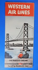 1951 Western Airlines MARCH Timetable & Fares Airlines Brochure, San Francisco - Picture 1 of 15