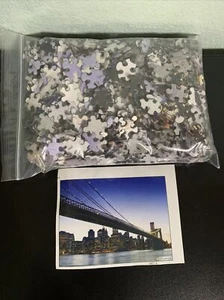New York City Bridge Two-Sided Puzzles By Thunder Bay Boxless 1000 Pcs Then/now - Picture 1 of 5