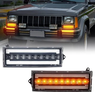LED Turn Signal DRL Parking Corner Light for 1984-1996 Jeep Cherokee XJ Wagoneer - Image 1 of 4