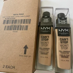 2 PCS NYX Can't Stop Won't Stop Full Coverage Foundation- Light #CSWSF05 - Picture 1 of 3