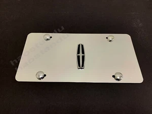 1x 3D "LincolnCross Logo" emblem Aluminum Mirror CHROME Front Plate RUST FREE - Picture 1 of 2