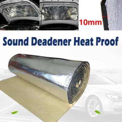 10.76sqft Coche Insonorizante Amortiguación Aislamiento Almohadillas de calor Espuma Mat 10mm Rollo Foto 1 de 4