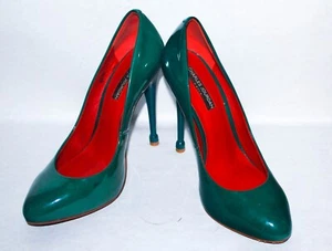 Charles Jourdan ELTON TEAL Patent Leather Pumps Stilettos. Size 8.5 - Picture 1 of 8