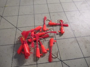 8 Shad Darts Jigs 1/32 oz Dart Jig Krinkle Tail Orange - Picture 1 of 2