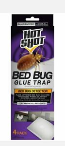 Hot Shot Bed Bug Glue Traps 1 Box, Total of 4 Traps Brand New Free Shipping