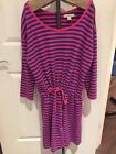 G.H. BASS & CO. Women's  Dress Size: Large Pink/Blue Stripes