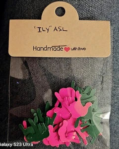 Handmade "ILY" ASL Confetti - Picture 1 of 1