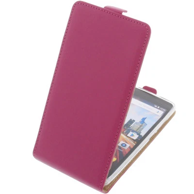 Sac pour Archos 50f Helium Flipstyle Etui Cellulaire Coquille Flip Coque Rose - Photo 1/4