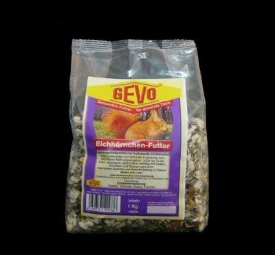 Gevo Eichhörnchenfutter 1 kg Wildtierfutter Nagerfutter Winterfutter Nüsse