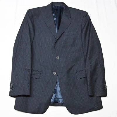 Banana Republic 40R Azul Marino Rayas Clásico Lana Para Hombre Abrigo Deportivo Traje Chaqueta Foto 1 de 4