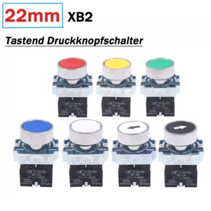 22mm Drucktastenschalter 440V 10A Druckknopf Tastend Schalter Schließer Öffner - Picture 1 of 11