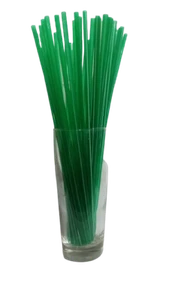 100 Pcs 24cm Long Plastic Green Straws Birthday Wedding Summer Cocktail Drink - Picture 1 of 5
