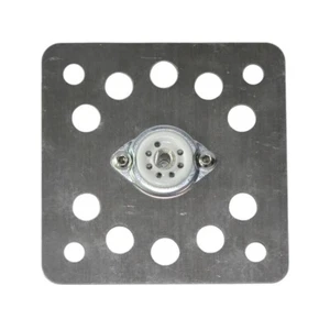 2 piezas mini placa de montaje de acero ventilado de 7 pines 12AB6 6GM6 toma de tubo a prueba de golpes - Imagen 1 de 4