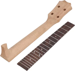 Okoume Wood Ukulele Fretboard Neck Set Easy Installation 4 String Musical Repair - Picture 1 of 1