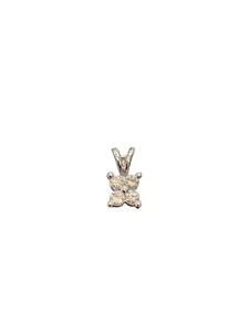 White Gold Genuine Diamond 4 Stone Pendant Charm - Picture 1 of 8