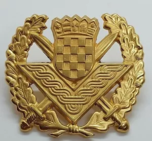 Kroatische Armee HV - ARMEE VISIER MÜTZE ABZEICHEN ARMEE Militärabzeichen Krieg 1990er Jahre! - Bild 1 von 2