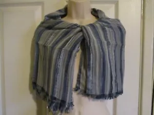 Sciarpa a righe Eileen Fisher taglia O/S nuova con etichette - Foto 1 di 2