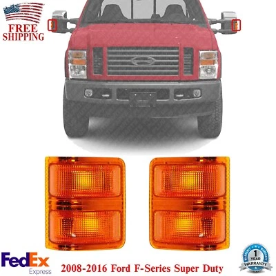 Luces de señalización de espejo retrovisor de remolque lado izquierdo y derecho para 2008-2016 serie F Super Duty Foto 1 de 4