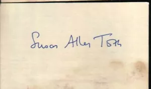 Susan Allen Toth Autographed Index Card Popular Writer - Picture 1 of 1