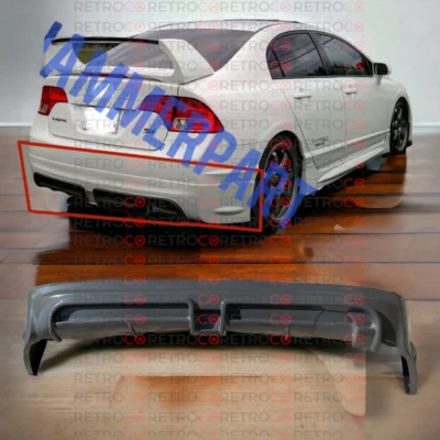 For Honda Civic DX LX LXS EX EX-L Si 06-11 For Mugen RR Bumper rear lip Diffuser - Bild 1 von 4