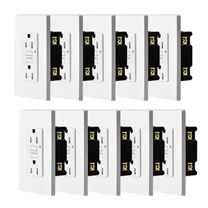 Presa GFCI Presa 15 Ampere, Resistente alle Intemperie (Wr) con Indicatore LED, Decora - Foto 1 di 7