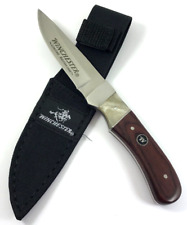 2008 Winchester Fixed Blade Knife Wood & Faux Pearl Handles + Sheath 9253-T