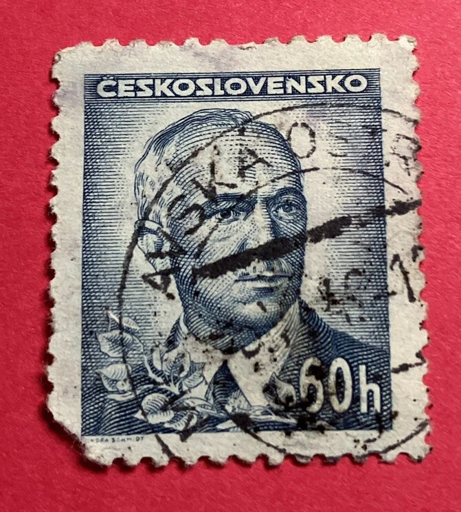 ceskoslovensko stamp 50h, used - Image 1 of 2