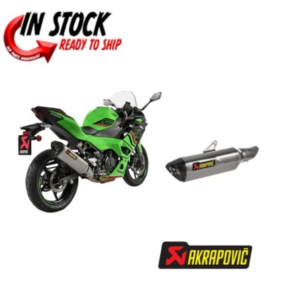AKRAPOVIC SLIP-ON TI MUFFLER EXHAUST KAWASAKI 2024 NINJA 500 / Z500 S-K5SO1-HRT - Image 1 of 3