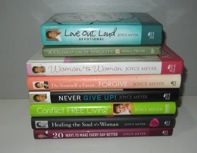 Lot of 8 hardback Joyce Meyer books Christian Devotionals Women etc. - Image 1 of 2