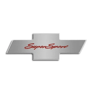 Hood Badge w/Green Carbon Fiber 'Super Sport' Inlay for 10-15 Camaro fits OE Pad - Bild 1 von 3