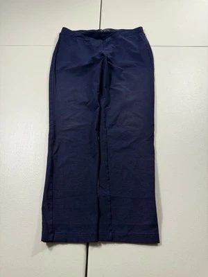 Pantalones Eileen Fisher para mujer XS crepé lavables elásticos calce ajustado tobillo capri azul marino Foto 1 de 4
