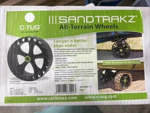 RAILBLAZA 50-0005-71 C-Tug Sandtrakz ruedas todo terreno para carro de kayak paquete de 2 nuevo - Imagen 1 de 2