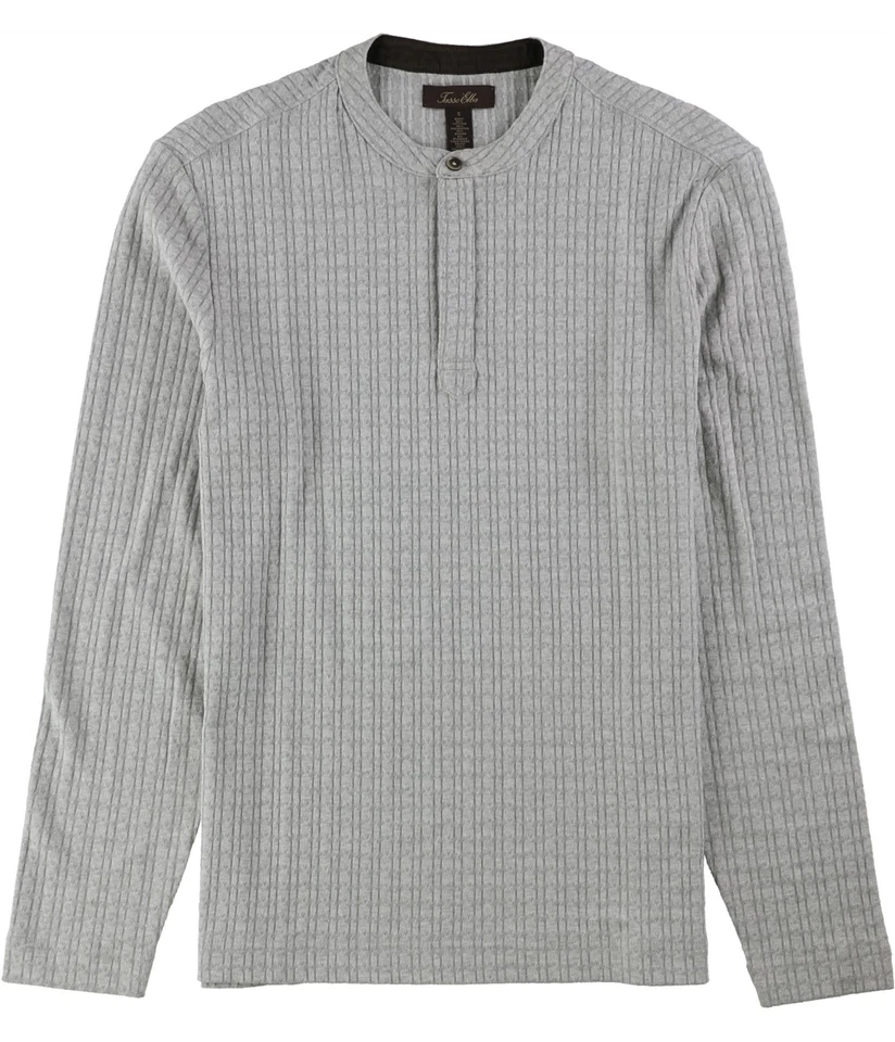 Tasso Elba Mens Textured Henley Shirt - Image 1 of 1