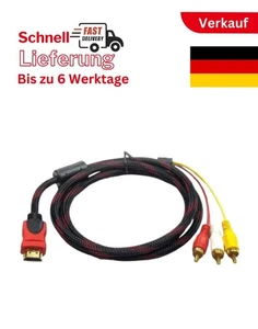 HDMI zu 3RCA Scart Adapter Kabel Audio Video TV Chinch Stecker Cable 1,5m - Bild 1 von 6