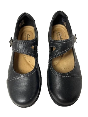 Clarks Collection women's size 7M black leather Mary Janes shoes - Image 1 of 4