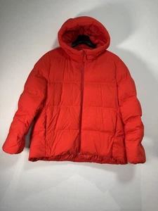 Uniqlo Jacket Mens Size XL Orange Seamless Down 3D Cut Water Repellent Windproof - Picture 1 of 9