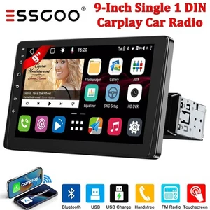 Radio estéreo para automóvil individual 1 Din 9" Apple CarPlay BT reproductor de MP5 FM USB pantalla táctil - Imagen 1 de 16