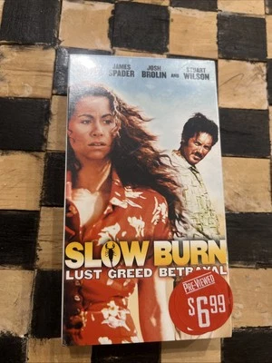 Slow Burn VHS (2000)RESEALED  Formal Bloc Minnie Driver James Spader Josh Brolin - Image 1 of 4
