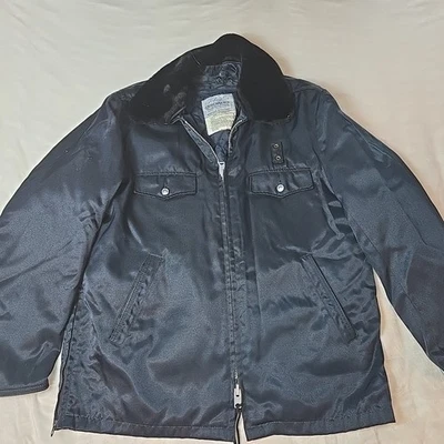 80's Tufnyl Blauer Men's 44R Tactical Bomber Jacket Faux Fur Collar + Liner  - Image 1 of 4