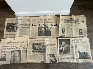 Lot von 5 Martinsburg, WV Zeitungen - Carter, Ford, Nixon, 1963 Centennial, Anzeigen - Bild 1 von 10