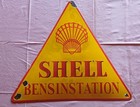 Shell Emailleschild "Bensinstation" 30er oder 40er Jahre