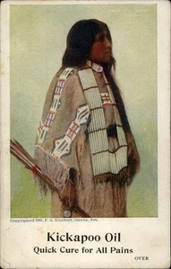Kickapoo Oil Postcard - Sioux Woman - Vintage Healing Liniment Advertising 1905 - Picture 1 of 2
