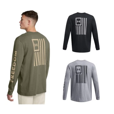 Under Armour 1386754 Men's UA Freedom Flag T-Shirt Long Sleeve Tee - Image 1 of 3